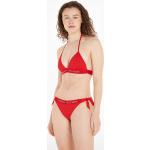 Rote Tommy Hilfiger Bikinislips & Bikinihosen aus Elastan für Damen 