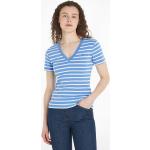 Reduzierte Blaue Tommy Hilfiger T-Shirts aus Jersey für Damen Größe S 