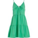 Grüne Casual Tommy Hilfiger Mini V-Ausschnitt Partykleider aus Popeline für Damen Größe M 
