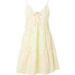 Gelbe Casual Tommy Hilfiger Mini V-Ausschnitt Partykleider aus Popeline für Damen Größe M 