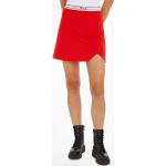 Reduzierte Rote Tommy Hilfiger Tommy Jeans Mini Miniröcke aus Jersey für Damen Größe L 