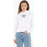 Reduzierte Weiße Klassische Tommy Hilfiger Tommy Jeans Kapuzenpullover für Damen Größe XL 