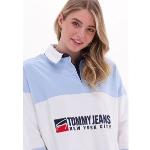 Reduzierte Hellblaue Tommy Hilfiger Tommy Jeans Mini Partykleider für Damen Größe L 