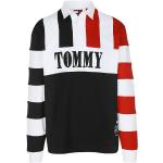 Reduzierte Schwarze Langärmelige Tommy Hilfiger Tommy Jeans Langarm Poloshirts aus Baumwolle für Herren Größe L 