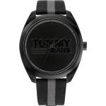 Schwarze Tommy Hilfiger Tommy Jeans Quarz Herrenarmbanduhren aus Kunststoff 