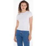 Weiße Klassische Tommy Hilfiger Tommy Jeans T-Shirts aus Jersey für Damen Größe XS 