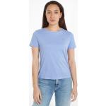 Reduzierte Blaue Klassische Kurzärmelige Tommy Hilfiger Tommy Jeans Rundhals-Auschnitt T-Shirts aus Jersey für Damen Größe XS 