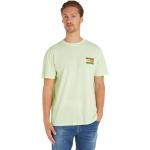 Reduzierte Grüne Print Tommy Hilfiger Tommy Jeans T-Shirts aus Jersey für Herren Größe M 