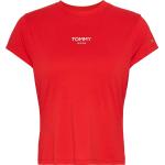 Reduzierte Rote Klassische Tommy Hilfiger Tommy Jeans T-Shirts aus Jersey für Damen Größe L 