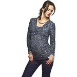 Torelle Maternity Wear Umstandsmode Stillshirt, Umstandsshirt, Modell: Arlet, blau mit Muster, XL