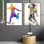 TPFLiving Kunstdruck LW-30 (OHNE RAHMEN) Poster - Leinwand - Wandbild - Hochauflösender Giclée-Druck, langlebig und hochwertig - Berühmte - Fußballspieler - Abstrakt -  - Größe: 30x40cm