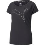 Reduzierte Schwarze Kurzärmelige Puma T-Shirts Katzen aus Jersey für Damen Größe XL 