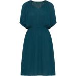 Blaue Casual Tranquillo V-Ausschnitt Sommerkleider aus Viskose für Damen 