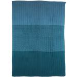 Blaue Tranquillo Strickdecken aus Baumwolle 130x170 cm 