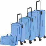 Reduzierte Blaue Travelite 4-Rollen-Trolleys aus Polyester 