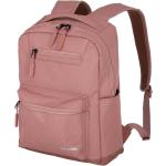 Pastellrosa Travelite Rucksäcke aus Kunstfaser mit Außentaschen 