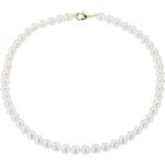 Weiße Klassische Traveller Perlenketten aus Vergoldet 22K für Damen 