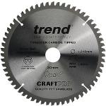 Trend CraftPro Negative Hook Crosscutting TCT Kreissägeblatt, 216mm Durchmesser x 60 Zähne x 30mm Bohrung, Hartmetallbestückt, CSB/CC21660