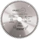 Trend CSB/31572 Craft Pro Trimming TCT Sägeblatt für Kreissägen, Wolframkarbid-bestückt, 315 mm x 72 Zähne x 30 Bohrung