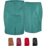 Grüne Knielange Knielange Röcke aus Nappaleder für Damen Größe S 