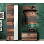 Graue Moderne Inosign Garderoben Sets aus Holz 