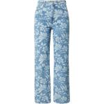 Hellblaue Blumen Trendyol High Waist Jeans aus Denim für Damen Größe XS 