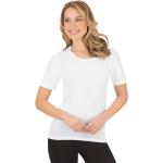 Weiße Atmungsaktive Kurzärmelige TRIGEMA Rundhals-Auschnitt Damenfunktionsshirts aus Polyester Größe 3 XL 