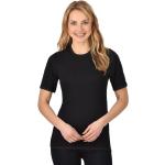 Schwarze Kurzärmelige TRIGEMA Nachhaltige Damenfunktionsshirts aus Baumwolle Größe 3 XL Große Größen 