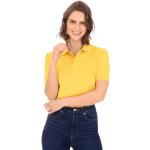 Gelbe Klassische Kurzärmelige TRIGEMA Kurzarm Poloshirts aus Baumwolle für Damen Größe S 1 Teil 