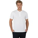 Weiße TRIGEMA Nachhaltige Stehkragen Henley Shirts aus Baumwolle für Herren Größe XL 1 Teil 