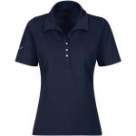 Blaue Kurzärmelige TRIGEMA Nachhaltige Kurzarm Poloshirts mit Glitzer aus Jersey für Damen Größe 3 XL Große Größen 1 Teil 