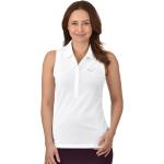 Weiße Ärmellose TRIGEMA Poloshirts ohne Ärmel aus Baumwolle für Damen Größe 3 XL 