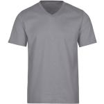 Graue Kurzärmelige TRIGEMA Nachhaltige V-Ausschnitt V-Shirts aus Baumwolle für Herren Größe L Große Größen 1 Teil 