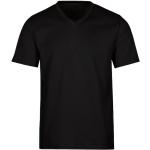 Schwarze Kurzärmelige TRIGEMA Nachhaltige V-Ausschnitt V-Shirts aus Baumwolle für Herren Größe S Große Größen 1 Teil 