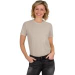 Beige Kurzärmelige TRIGEMA Nachhaltige Basic Shirts aus Baumwolle für Damen Größe S 1 Teil 