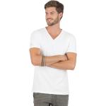 Weiße Klassische Kurzärmelige TRIGEMA Bio Nachhaltige V-Ausschnitt V-Shirts aus Baumwolle für Herren Größe 3 XL Große Größen 1 Teil 