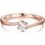 Beige Klassische Ringe mit Herz aus Silber 18K für Damen 