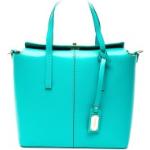 Trussardi Collection 387 Frinco Handtasche blaugrün Leder Tote Celeste Damen Tasche