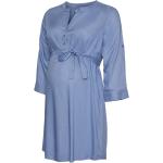 Blaue 3/4-ärmelige MAMA LICIOUS Nachhaltige Tuniken für Schwangere aus Viskose für Damen Größe XL 