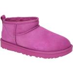 Violette Klassische UGG Australia Classic Mini Winterstiefel & Winter Boots aus Veloursleder mit herausnehmbarem Fußbett für Damen Größe 41 