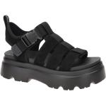 Reduzierte Schwarze UGG Australia Cora Plateau-Sandaletten  aus Leder mit herausnehmbarem Fußbett für Damen Größe 41 