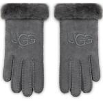 Graue UGG Australia Damenhandschuhe aus Leder Größe L 