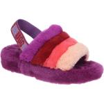 Reduzierte Violette UGG Australia Fluff Yeah Keilabsatz Keilsandaletten aus Textil mit herausnehmbarem Fußbett für Damen Größe 42 