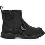 Schwarze UGG Australia Stiefel mit Schnallen Reißverschluss aus Leder wasserdicht für Kinder Größe 35 