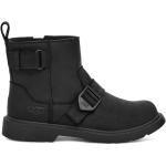 Schwarze UGG Australia Stiefel mit Schnallen Reißverschluss aus Leder wasserdicht für Kinder Größe 36 
