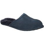 Reduzierte Blaue UGG Australia Scuff Flache Pantoletten aus Polyester mit herausnehmbarem Fußbett für Herren Größe 45 