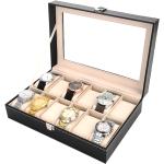 Schwarze Elegante Uhrenboxen & Uhrenkoffer aus Kunstleder für Herren 