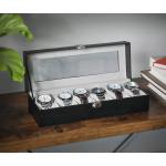 Schwarze Songmics Uhrenboxen & Uhrenkoffer aus Kunstleder 