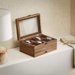 Braune Songmics Uhrenboxen & Uhrenkoffer aus Holz 