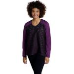 ULLA POPKEN Shirt Ripp-/Glattjersey Classic V-Ausschnitt Langarm ultraviolett NEU, Größe:46_48